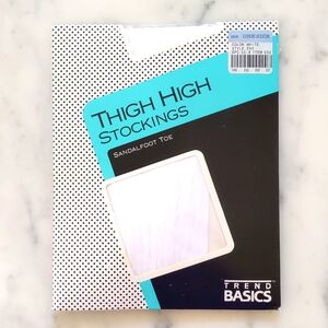 NWT. Trend Basics Thigh High Stockings with Sandalfoot Toe.